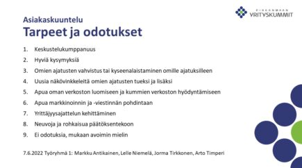 Asiakaskuuntelun antia